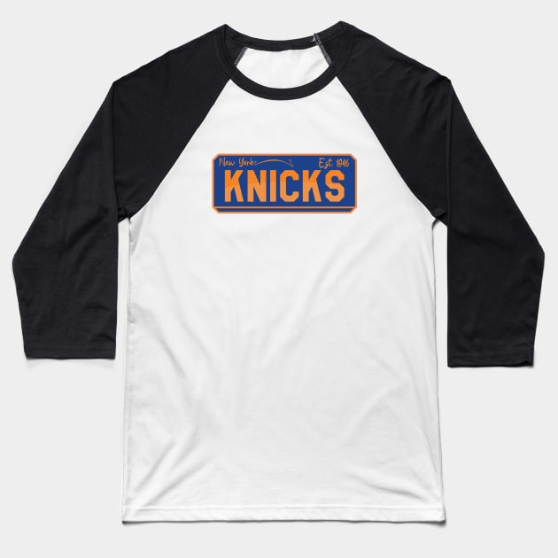New York Knicks Baseball T-Shirt by Aloenalone